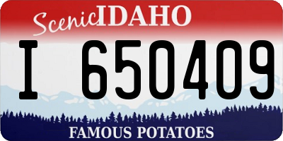 ID license plate I650409