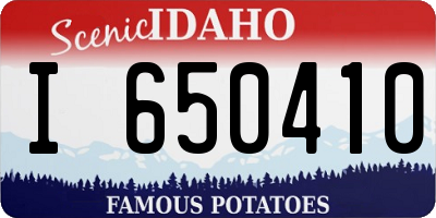 ID license plate I650410