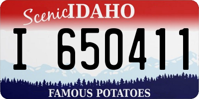ID license plate I650411