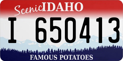 ID license plate I650413