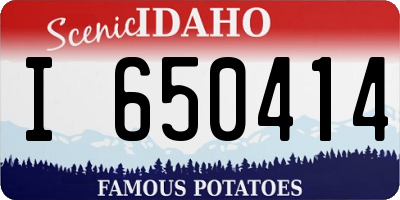ID license plate I650414