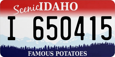 ID license plate I650415