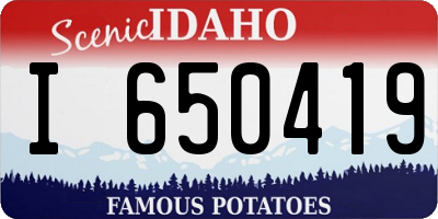 ID license plate I650419