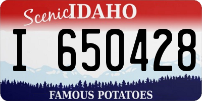 ID license plate I650428
