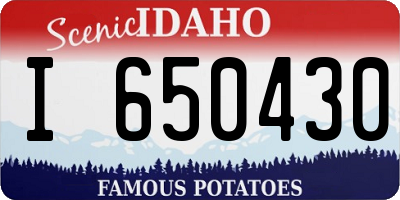 ID license plate I650430