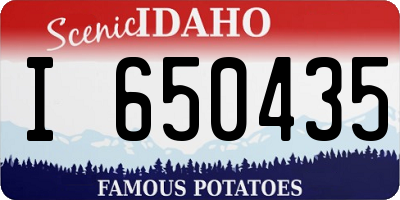ID license plate I650435