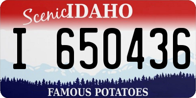 ID license plate I650436