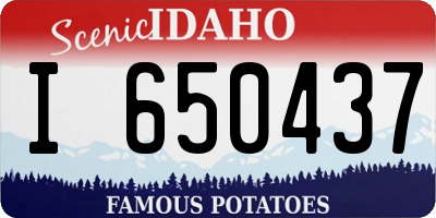ID license plate I650437