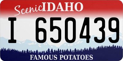 ID license plate I650439