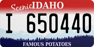ID license plate I650440
