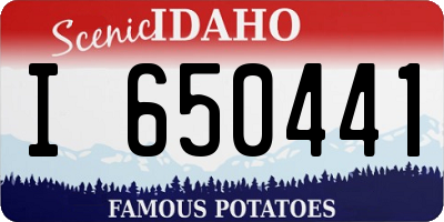 ID license plate I650441
