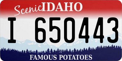 ID license plate I650443
