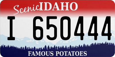 ID license plate I650444