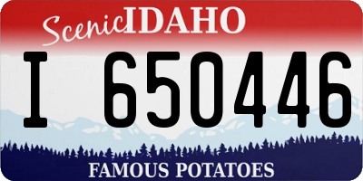 ID license plate I650446