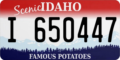 ID license plate I650447