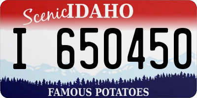 ID license plate I650450
