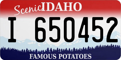ID license plate I650452