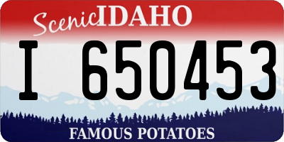 ID license plate I650453