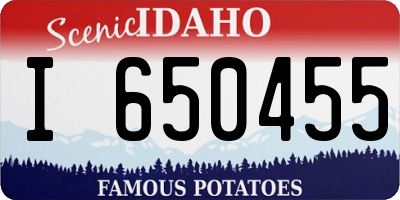 ID license plate I650455