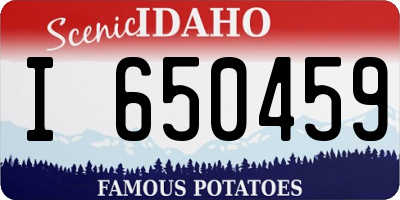 ID license plate I650459