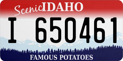 ID license plate I650461