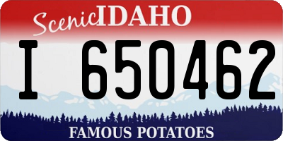 ID license plate I650462