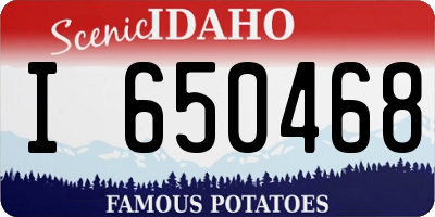 ID license plate I650468
