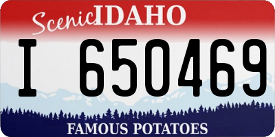 ID license plate I650469
