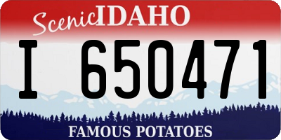 ID license plate I650471