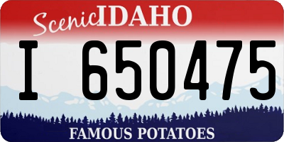 ID license plate I650475