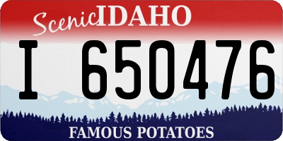 ID license plate I650476
