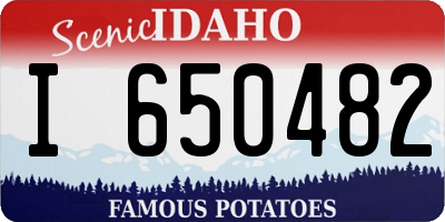 ID license plate I650482