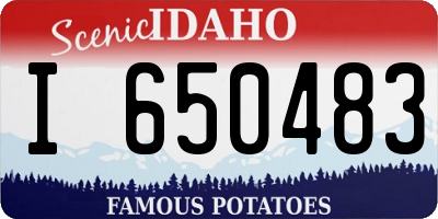 ID license plate I650483