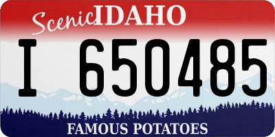 ID license plate I650485