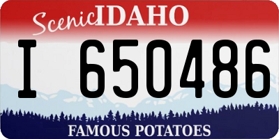 ID license plate I650486