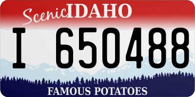 ID license plate I650488