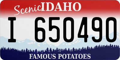 ID license plate I650490