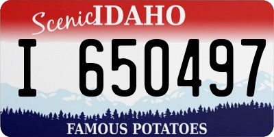 ID license plate I650497