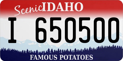 ID license plate I650500