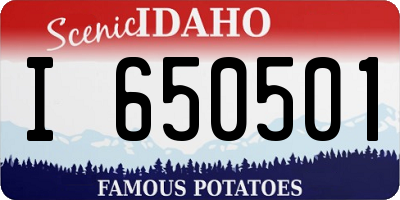 ID license plate I650501