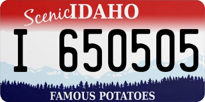 ID license plate I650505