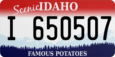 ID license plate I650507