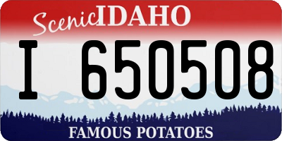ID license plate I650508
