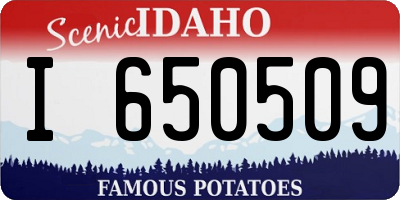 ID license plate I650509