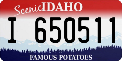 ID license plate I650511