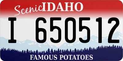 ID license plate I650512