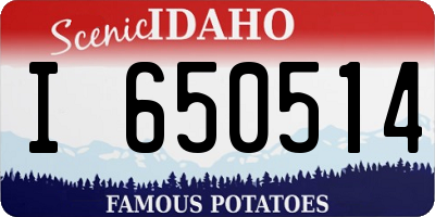 ID license plate I650514