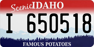 ID license plate I650518