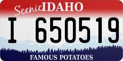 ID license plate I650519