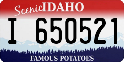 ID license plate I650521